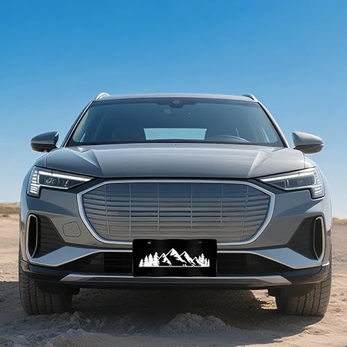 Miniatura 6 de Cubierta de matrícula con temática de montaña, accesorio de decoración de automóvil de metal de 6 x 12 pulgadas, cubierta de placa delanteratrasera