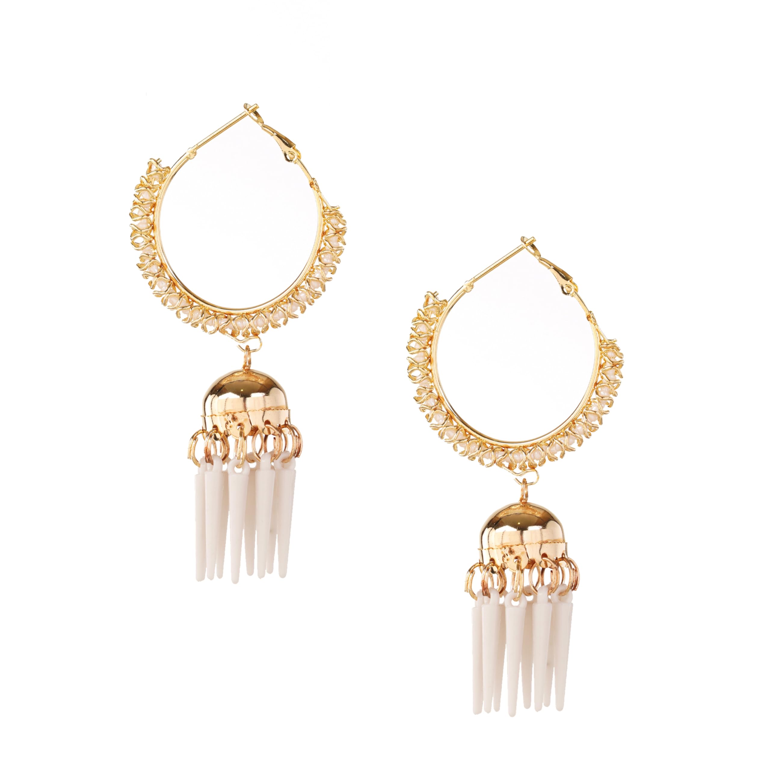 Jhumki Hoop Earrings For Women & Girls | Golden