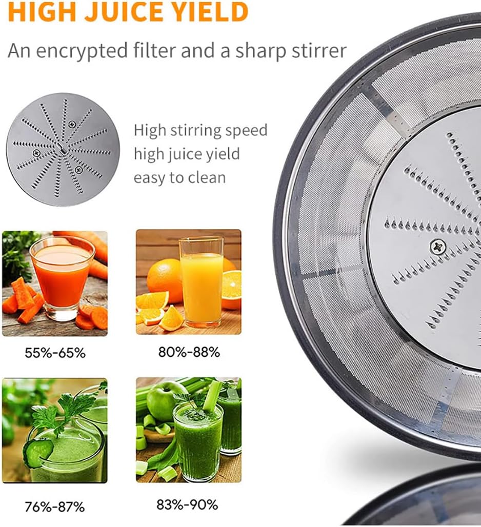 800W Juicer Machines, Centrifugal Juicer, Fruit Vegetable Extractor with 2-Speed, 65MM Wide Feed Chute Stainless Steel Citrus Press, for Fruit Shop Buffet Restaurant