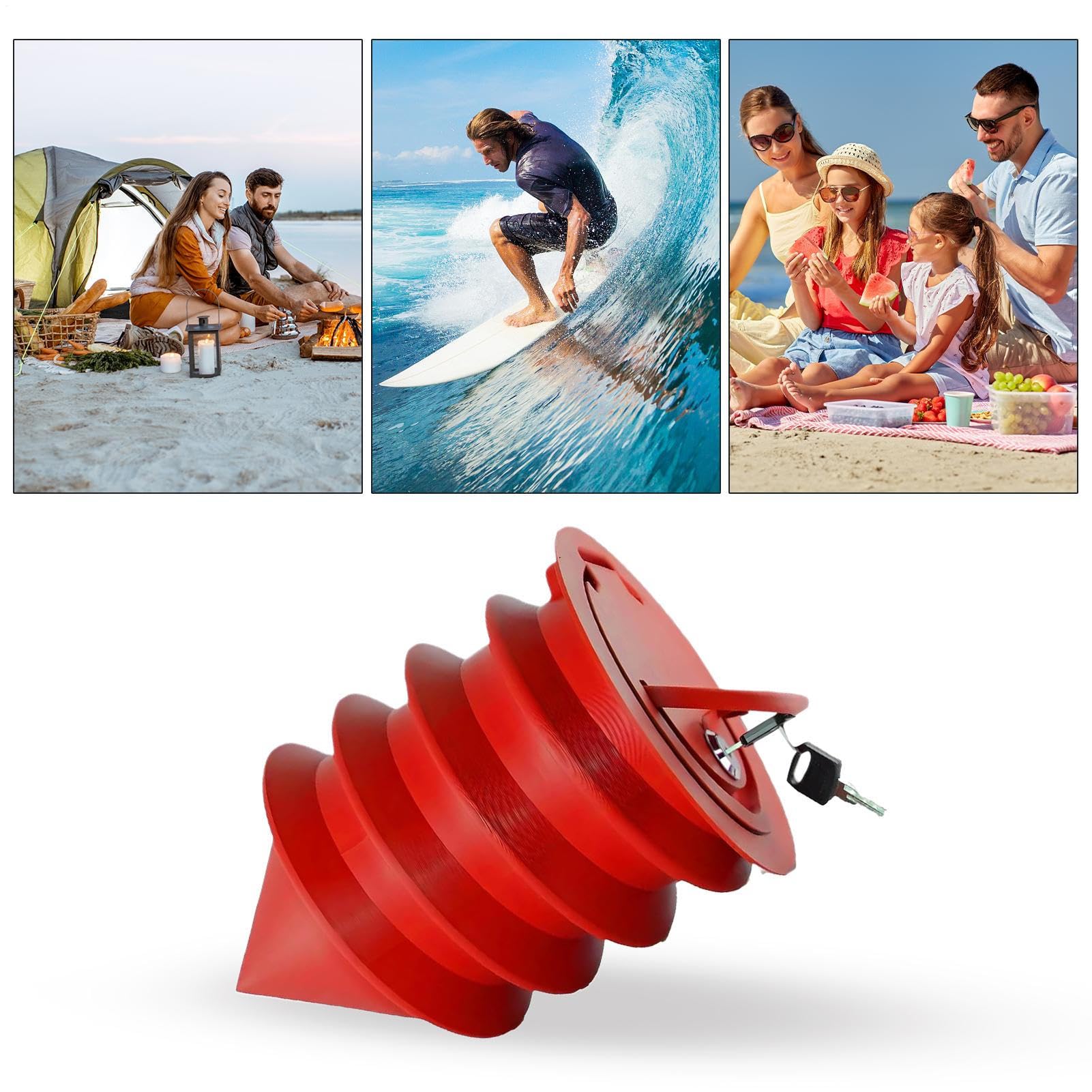 Coffre-fort portable plage étanche sable antivol argent voyage