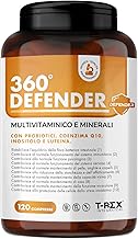 Multivitaminico Multiminerale con Probiotici, Vitamina B12, Acido Folico e Coenzima Q10 | 360° Defender Integratore Multivitaminico Completo con 14 Vitamine e 5 Sali Minerali