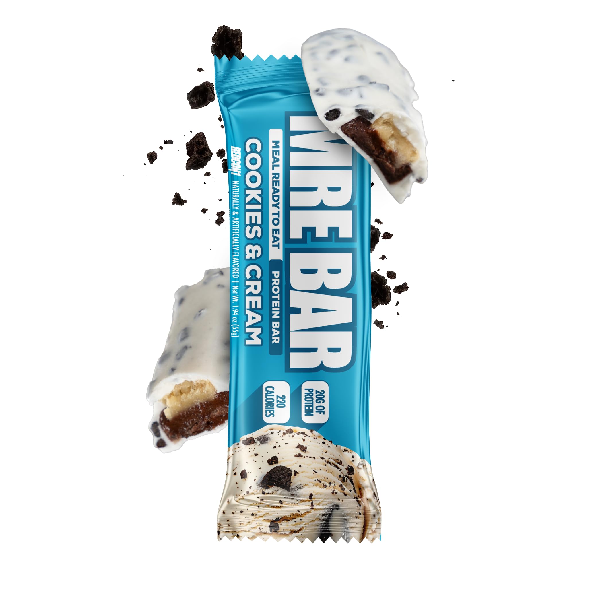 REDCON1 MRE Cookies & Cream Protein Bars - 12 Count Snack Bars for Breakfast or Post-Workout — Amazon image 9