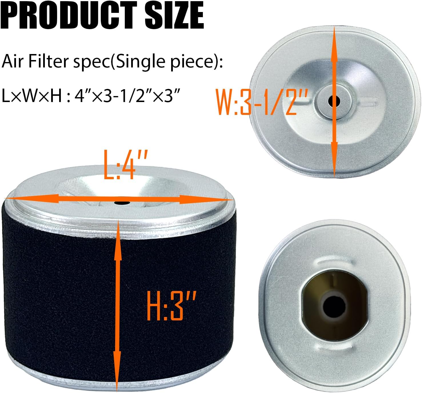 4 PACKS Air Filter for Honda GX270 9HP GX240 8HP Engines Air Cleaner – Upgraded Reinforced Design – Replaces 17210-ZE2-50,17210-ZE2-822,17210-ZE2-515 – for Pressure Washer, Chipper, Lawn Equipment