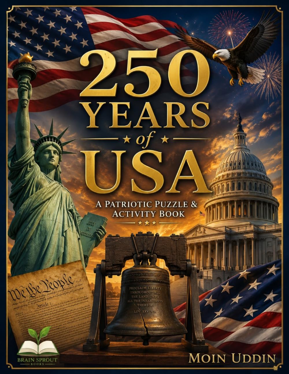 250 Years of USA: A Puzzle & Activity Book Celebrating 250 Years of USA History (Brain Sprout Puzzle & Activity Series)