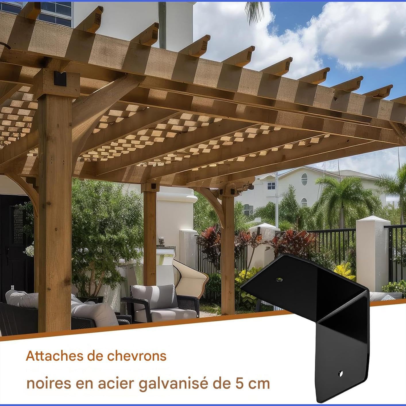 Soportes Para Vigas Negros 12 Piezas Soportes De Acero Galvanizado Para