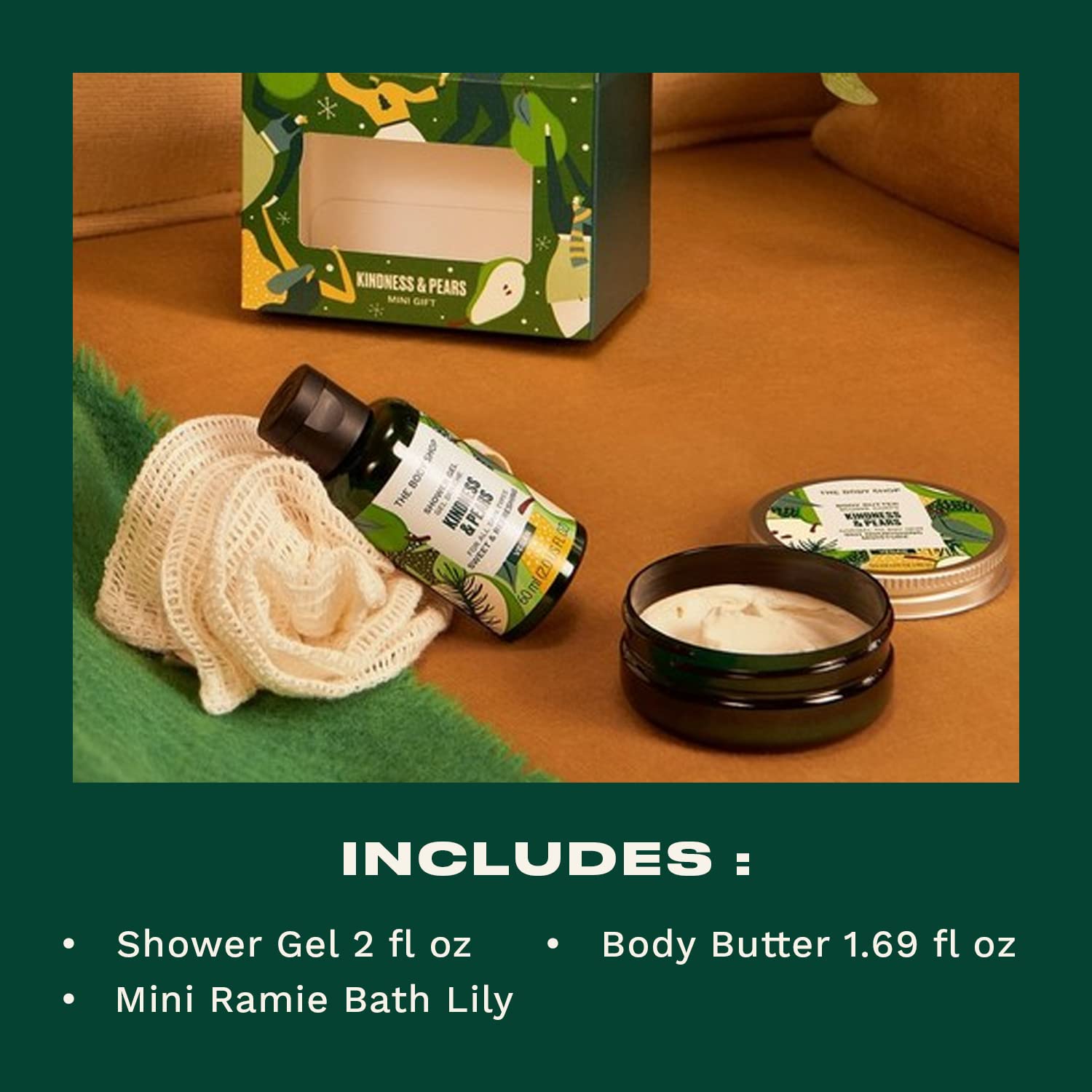 Amazon.com : The Body Shop Kindness & Pears Mini Gift Set, Festive
