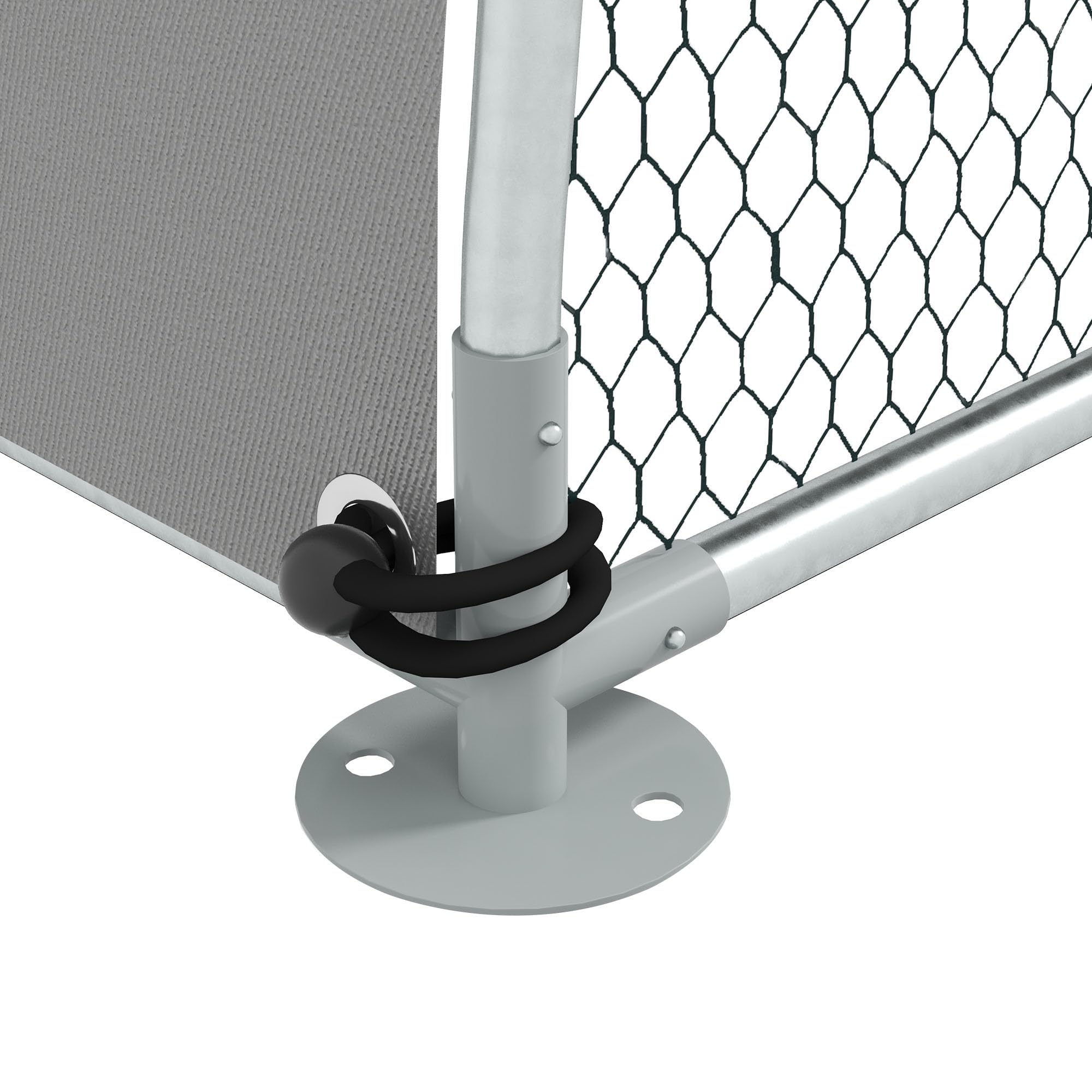 PawHut Grand enclos poulailler 5,75m² Toit Anti-UV Acier galvanisé