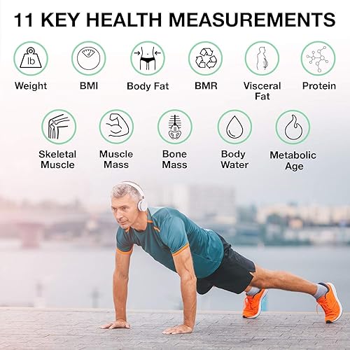 Miniatura 7 de Korescale - Báscula digital inteligente con IMC, grasa corporal, masa muscular, peso  Báscula de baño altamente precisa, analizador de composición