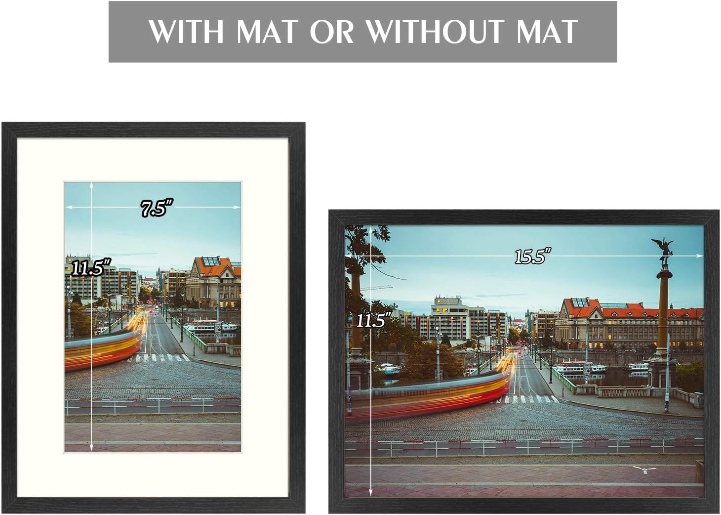 Buy Golden State Art Wall Picture Frame 12 X 16 Frame For 8 X 12 Photo Display Black Online In Usa B08w8khf2m