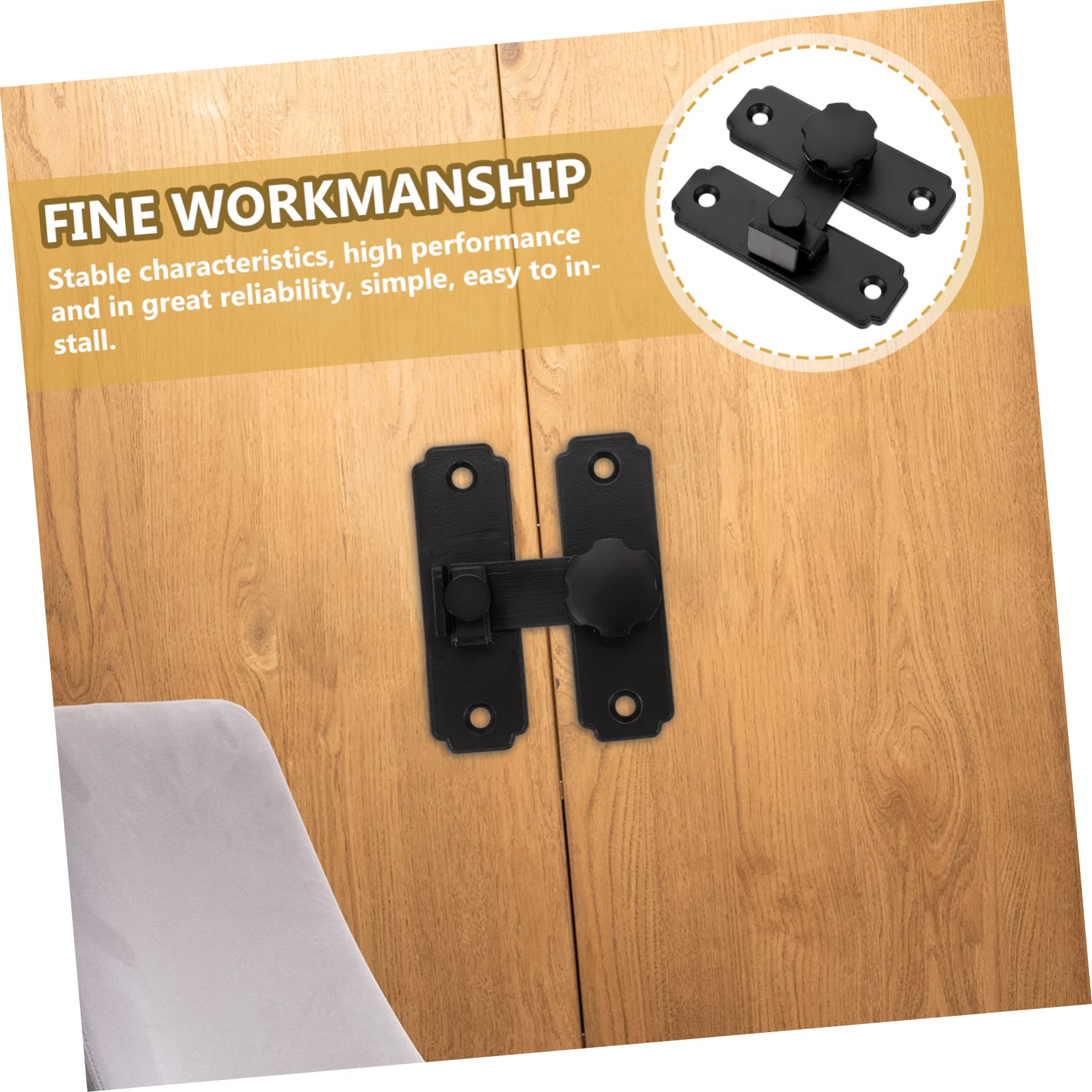 Operitacx 2 Pezzi Serratura per Porta Scorrevole Inossidabile Chiusura Catenaccio per Porte Installazione Facile Sicurezza per Cucine e Uffici Design Pratico e Resistente