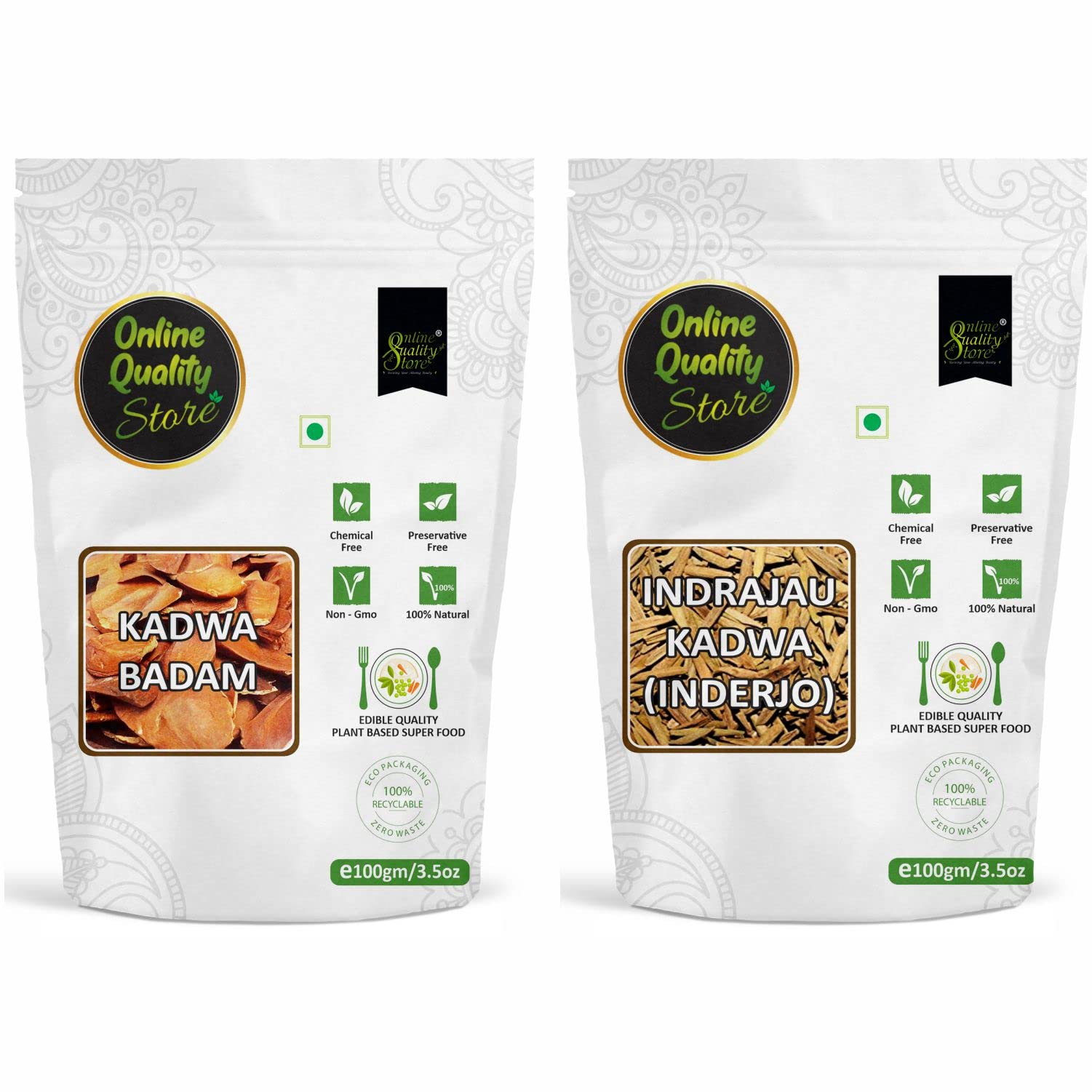 Online Quality Store Combo Pack of Indrajau Kadwa(100g) + Kadwa Badam (100g) | Inderjo Kadwa | Inder Jau| Bitter Almonds | Diabetes Almonds | Sugar Badam Kadwa | Sky Fruit/Mahogany Seeds for diabetes (B0BVKW9PBW) Amazon Price History, Amazon Price Tracker
