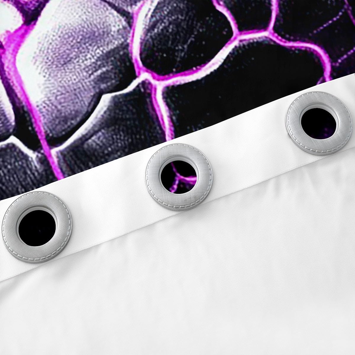 Gothic Skulls Curtains for Living Room,Purple Lightning Skeleton Window Drapes Bedroom Blackout 30%-50%,Happy Halloween Theme Window Treatment Grommet Top 2 Panels Decor,38Wx45L