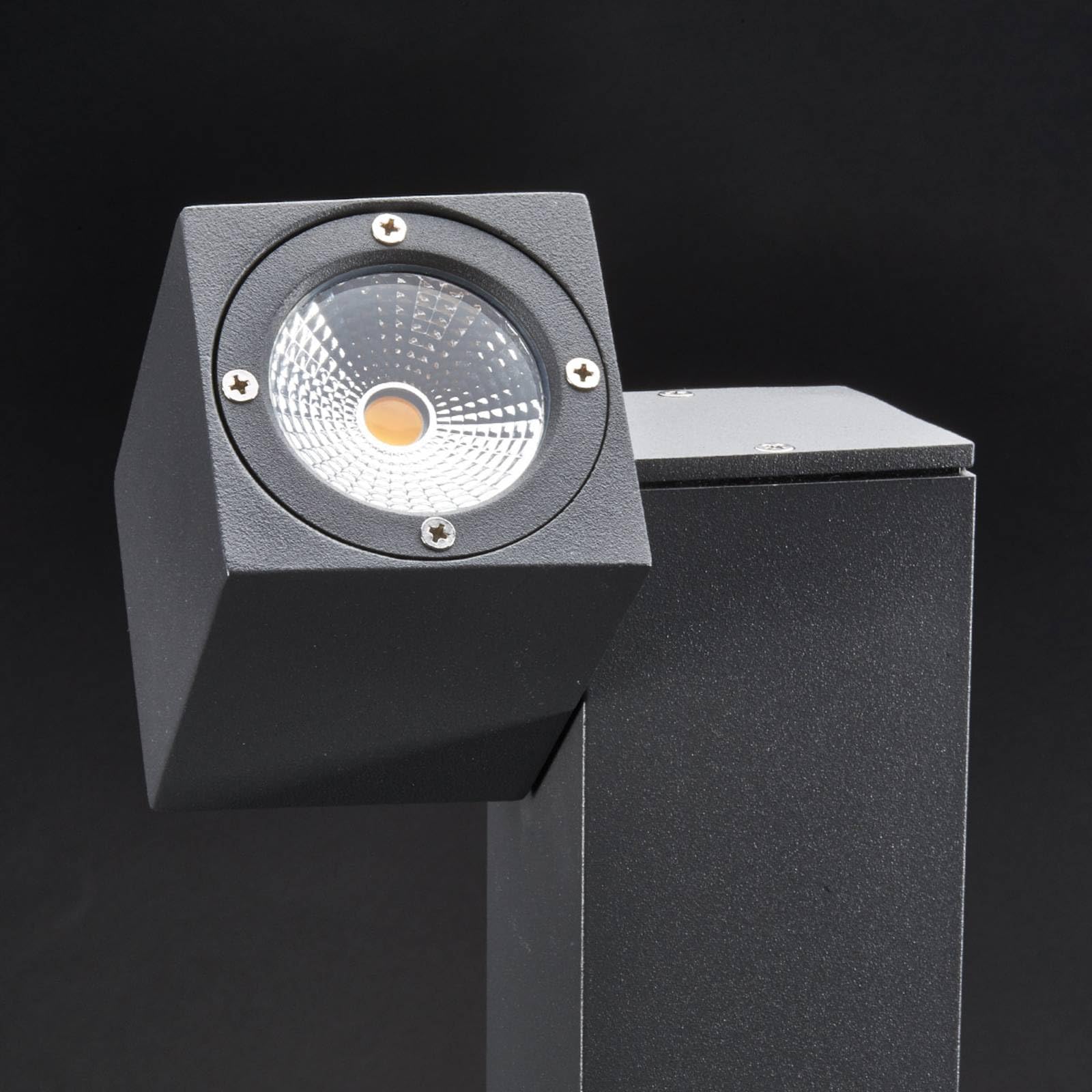 Lucande Lampada LED da esterni (Moderno) colore Nero, in Alluminio lampadina inclusa lampioncino paletto luminoso lampada viale lampione