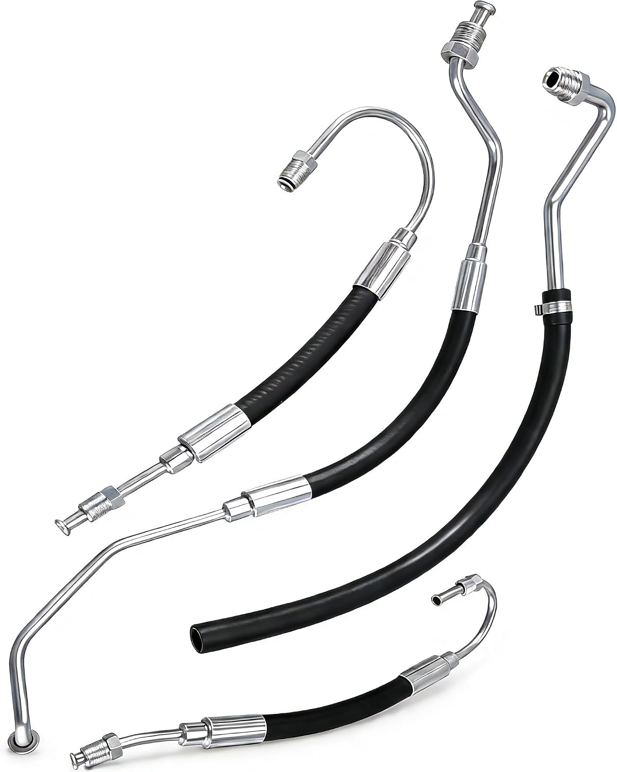 Power Steering Hose Assembly Fit for Corvette C2 C3 327 350 1963-1979 Small Block, High Pressure Return Hose Replacement, 1 Set