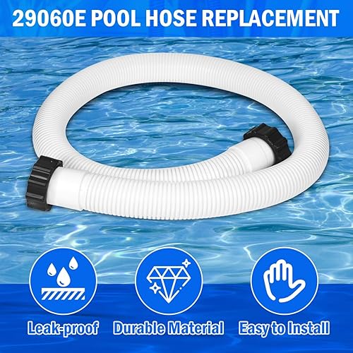 Miniatura 5 de Mangueras de bomba de piscina de 1.5 pulgadas de diámetro para piscinas sobre el suelo, mangueras de piscina de 59 pulgadas de largo, manguera de