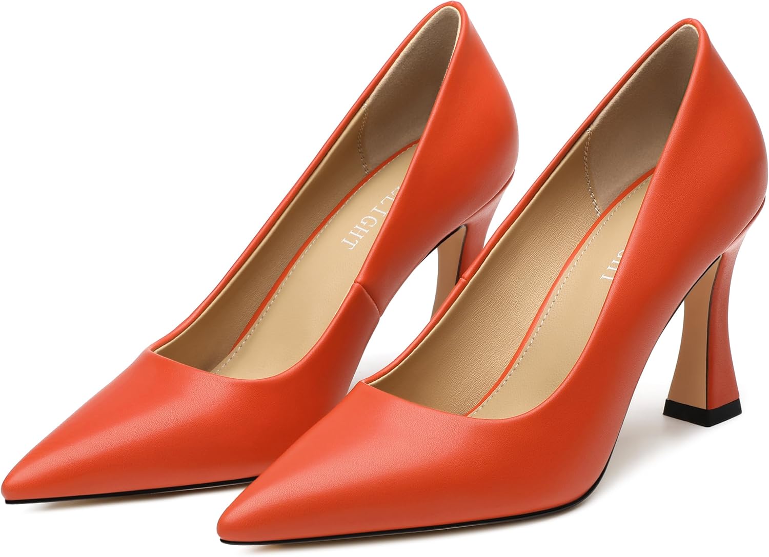 AMBELIGHT Women's Pointed Toe Stiletto Pumps 3.2 Inch High Heels Slip On Classic Comfort Dress Shoes for Wedding Party Office Work - Image 4