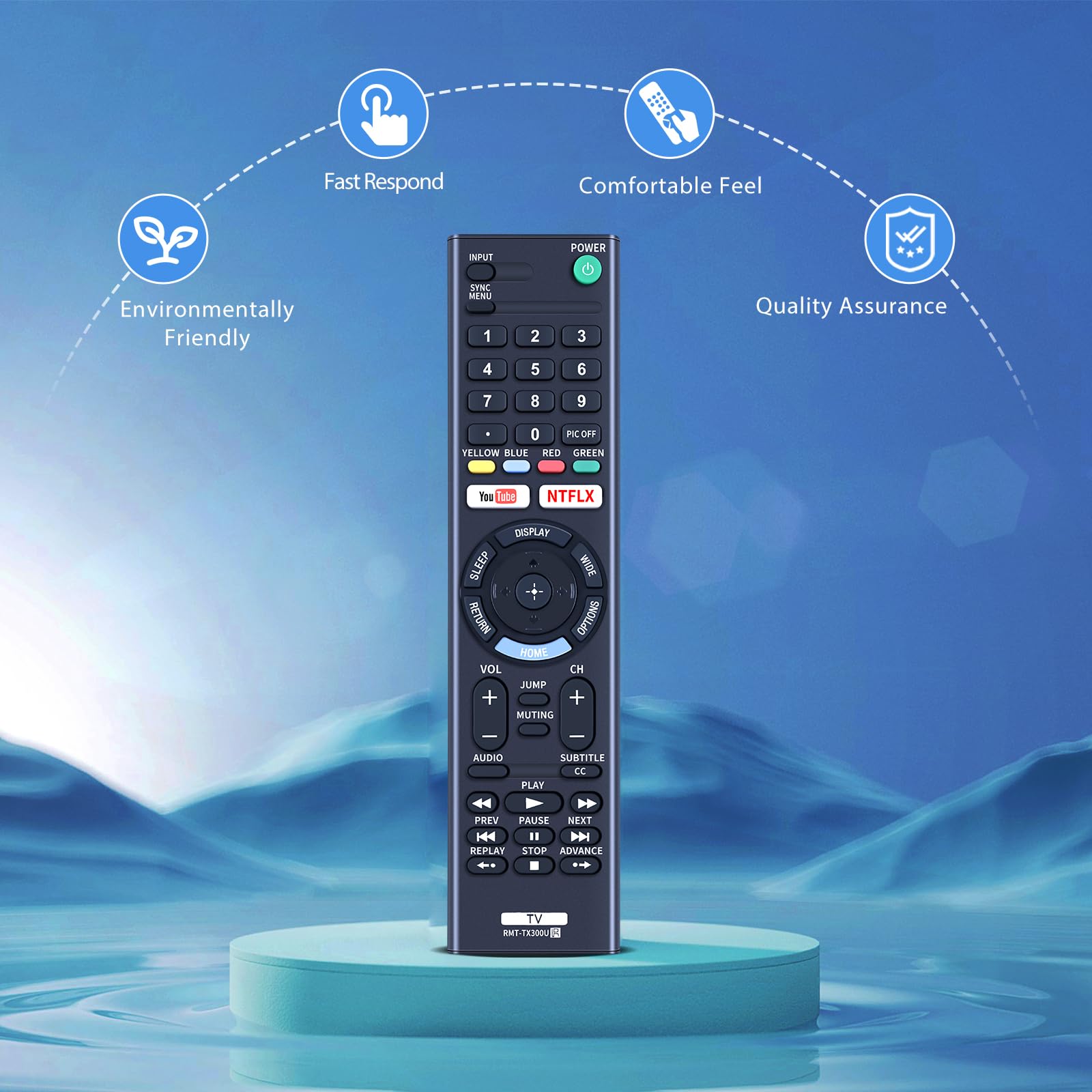 Amazon.com: PZL RMT-TX300U Remote Control Replacement for Sony TV
