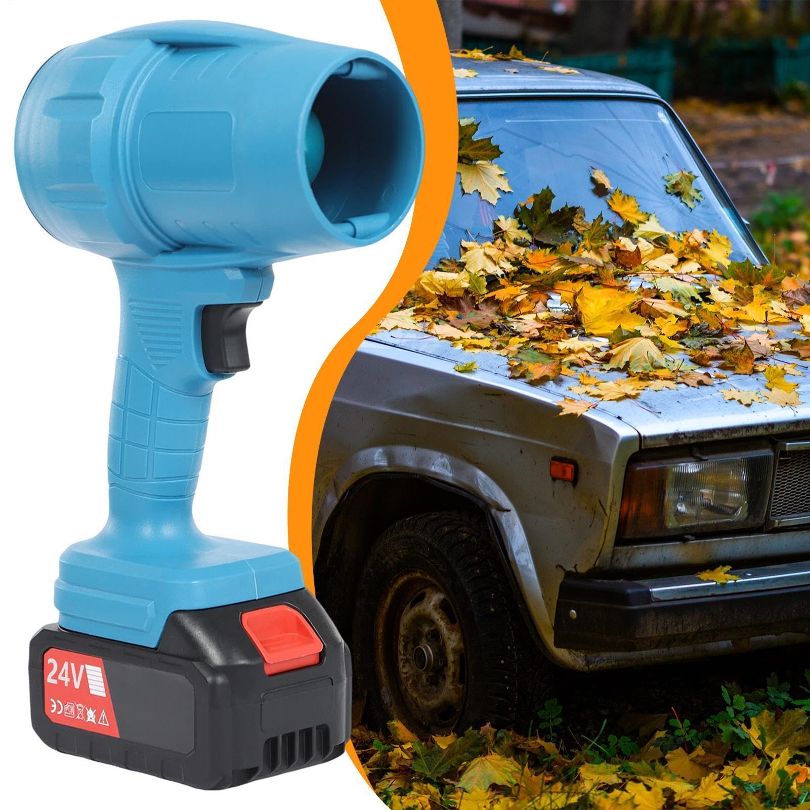 Soffiatore per foglie a batteria Utensile a batteria per soffiare polvere | Soffiatore elettrico per la pulizia di giardino, patio, , marciapiede, cura del prato e neve