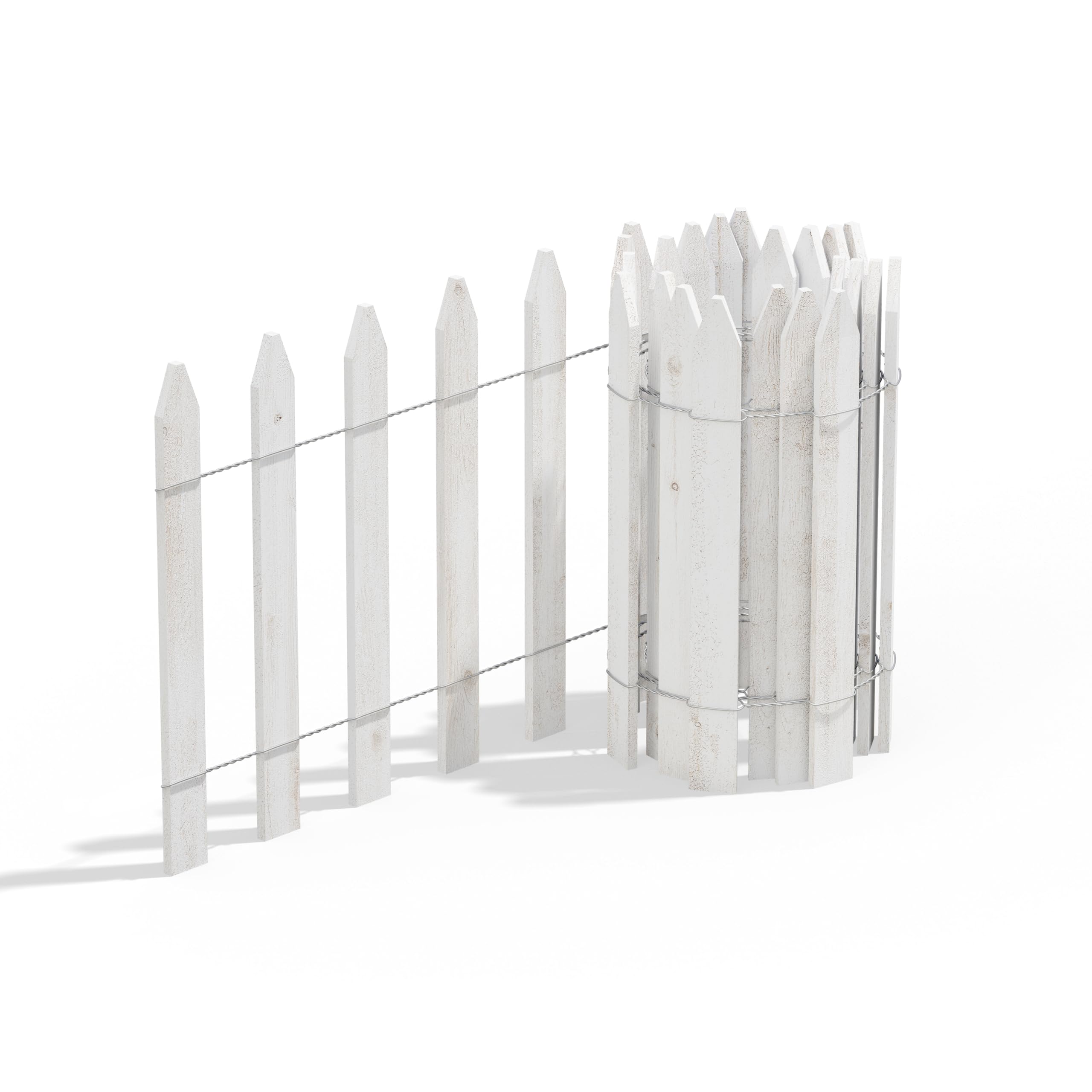 Amazon.com : Greenes Fence Cedar Wood Garden Picket Fence, White