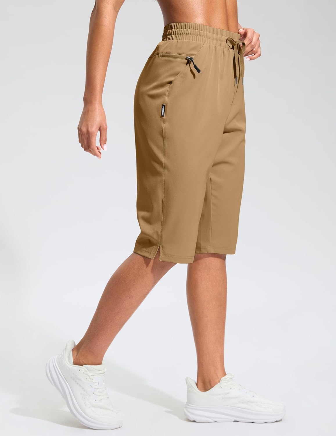 G Gradual Women's 13" Long Hiking Shorts with Zipper Pocket Lightweight Quick Dry Knee Length Bermuda Shorts for Women - Image 5