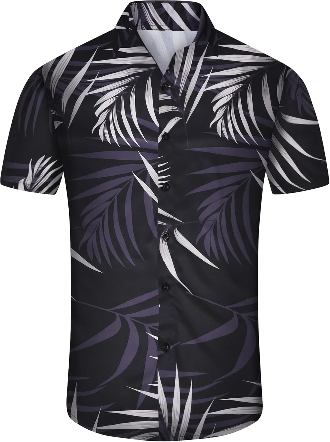 Comdecevis Men's Hawaiian Floral Shirts Short Sleeve Button Down Tropical Summer Beach Shirts - Image 4