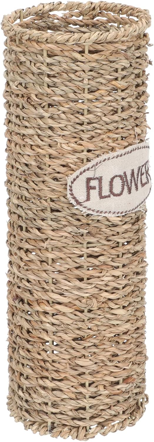 LIFKOME Rattan Vase Dried Flower Vase Dried Flower Holder Wicker Vase Vintage Rustic Rattan Woven Flower Basket Flower Arrangement Vase for Dried Branches Pampas Grass