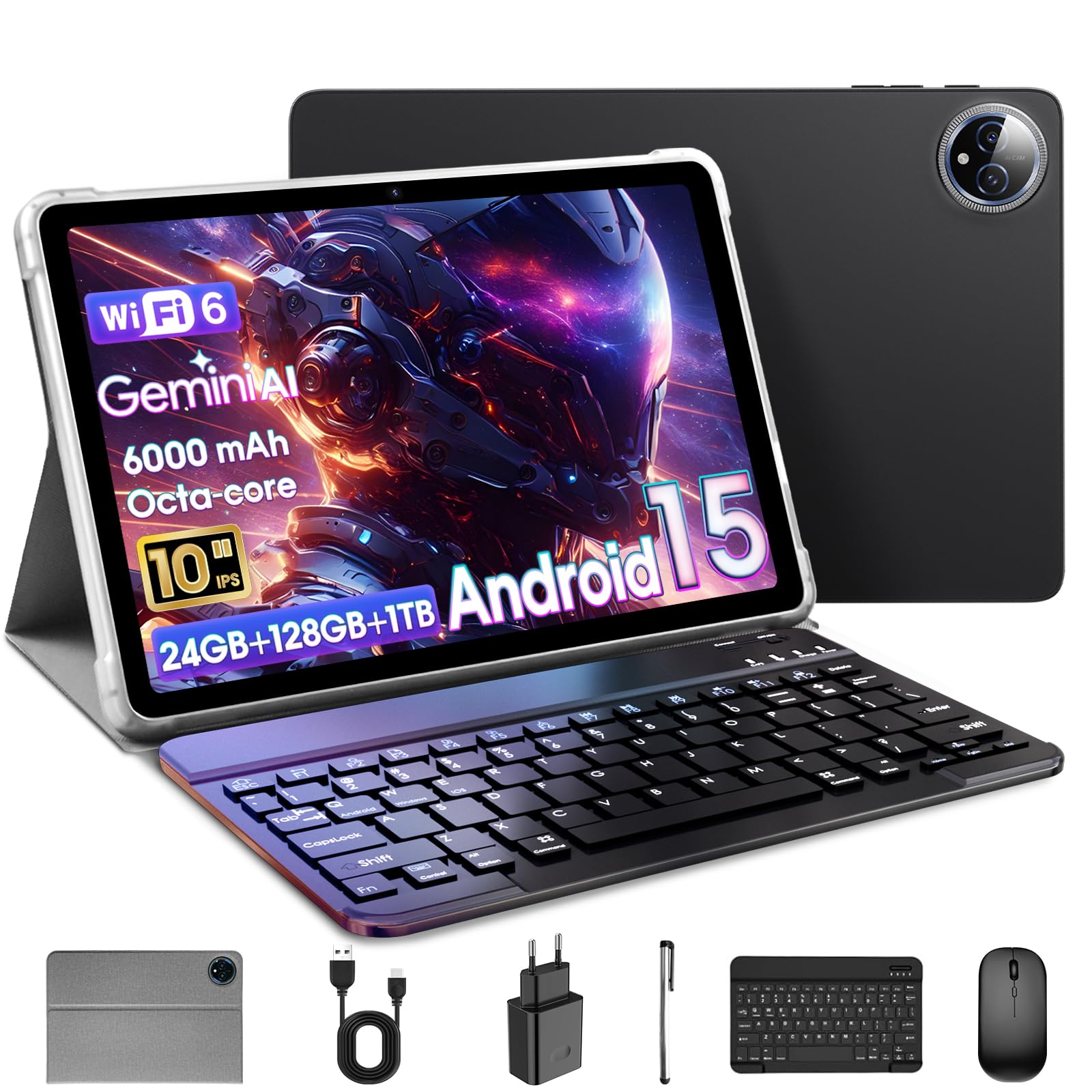 tablet raemond 10 pollici con schermo hd cpu octa-core