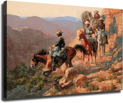 Miniatura 1 de Póster de Buffalo Soldiers. Old Photographs of The West - Lienzo decorativo para pared (8 x 12 pulgadas, enmarcado)