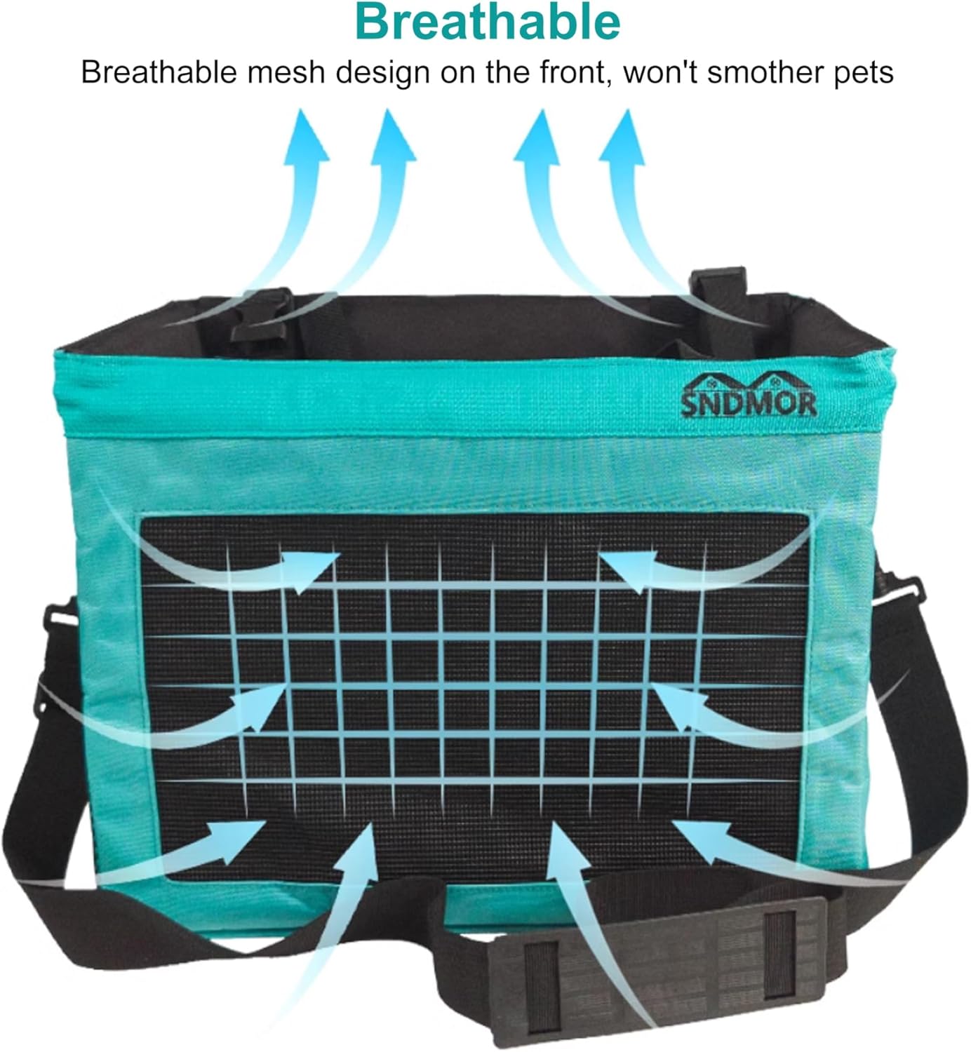 Bicycle Dog Bag,Pet Carry Bag Bicycle,Car Car Pet Bag,Cycling Dog Car Basket,Pet Car Basket,Breathable,Can Be Carried On The Shoulder,Can Be Hand-held, Maximum Load Capacity Of 7.5kg(Dark Blue)