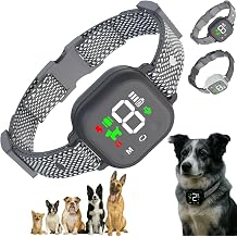 Noobark Anti Bark Collar, IP67 Waterproof Anti Bark Collars for Dogs, 8 Sensitivity Levels Rechargeable Sport Dog Barking Collar with Vibration & Beep for Small, Medium & Large Dogs Biack-A