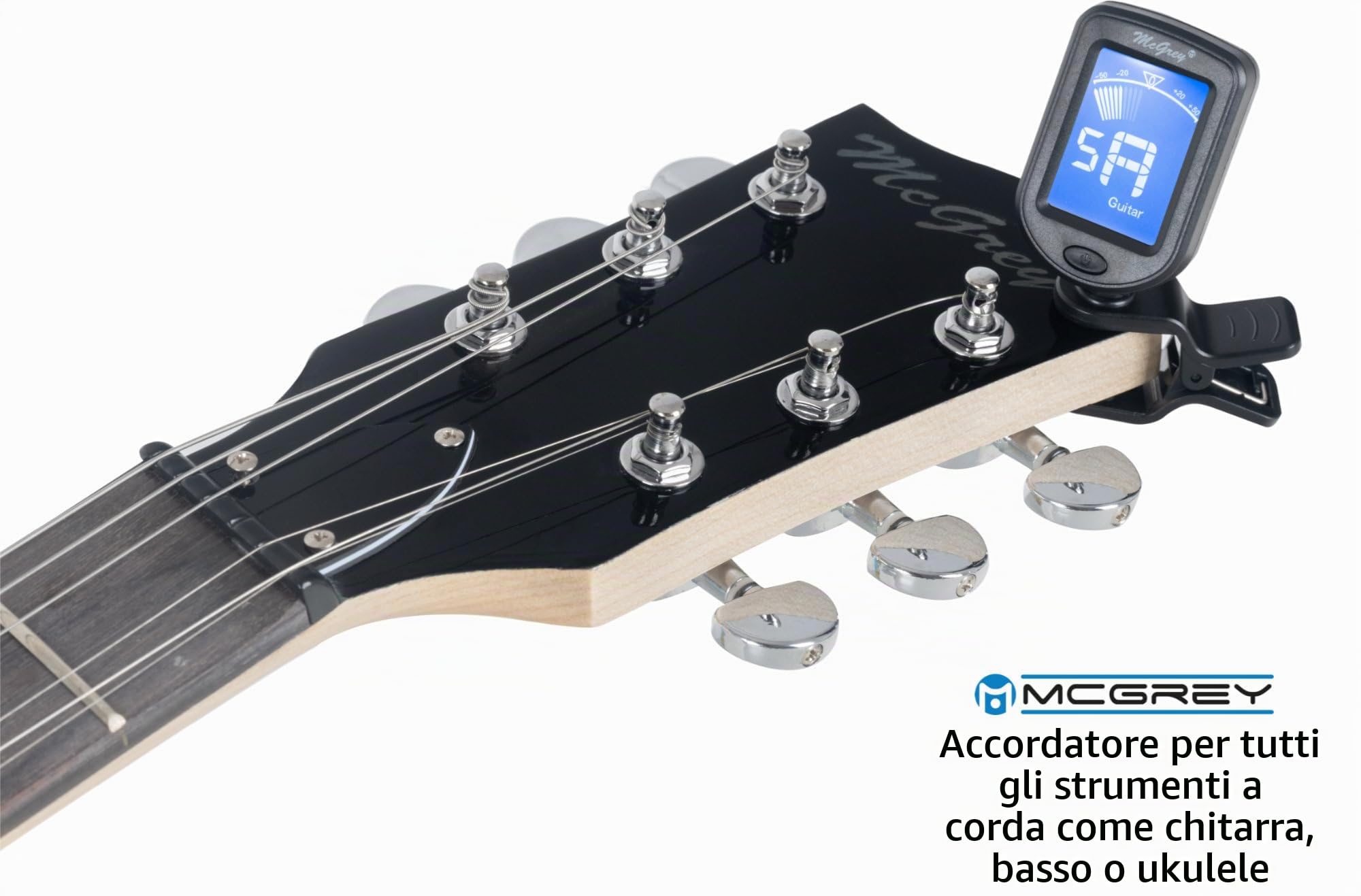 McGrey Rockit Chitarra Elettrica Single Cut Set Completo Orange Burst | Chitarra Elettrica McGrey Rockit Single Cut-Style, Finitura Orange Burst, 2 pickup humbucker, Selettore a 3 vie, 8 mm, 7 kg