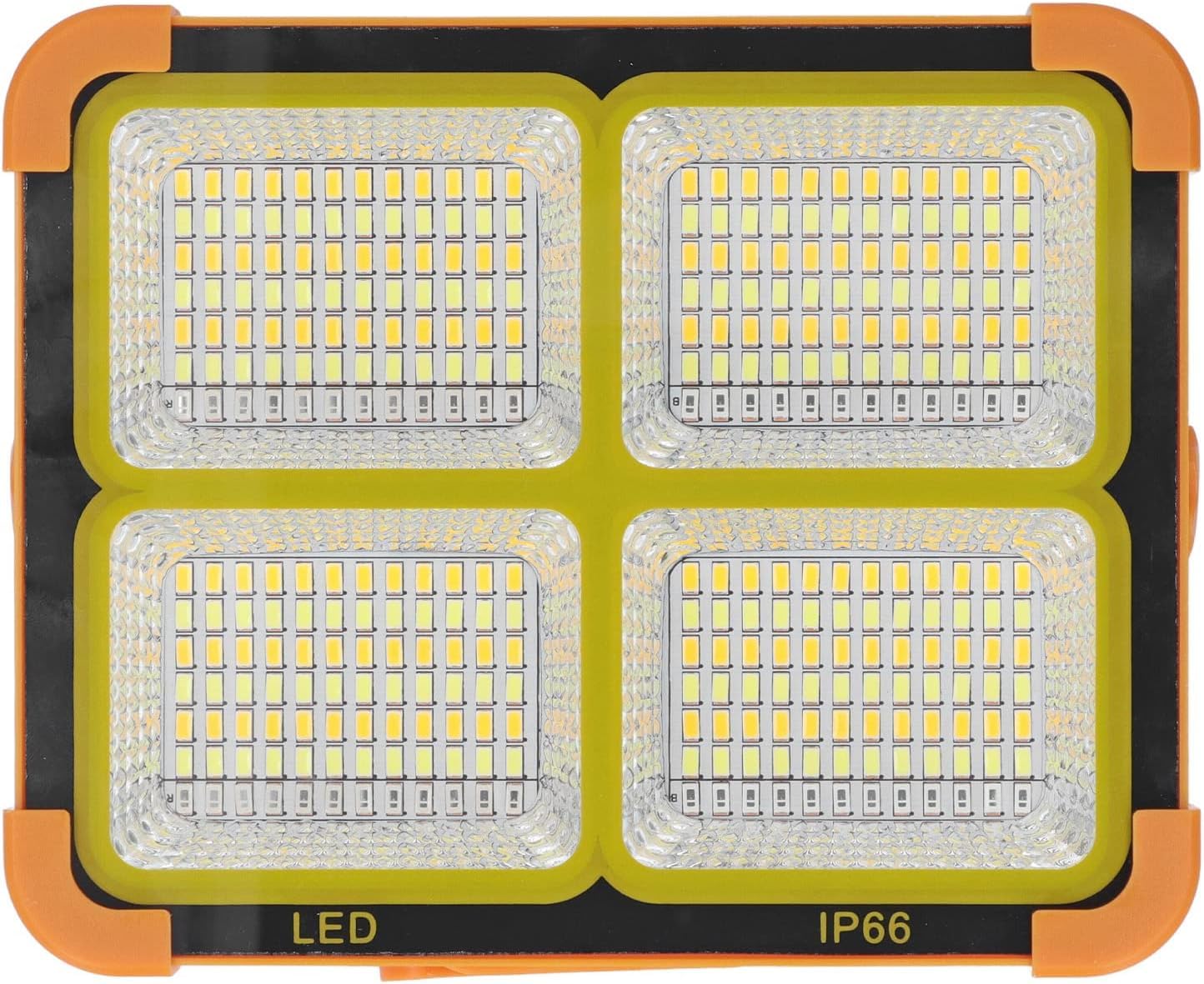 RevolutionLine - Foco LED Portátil para exterior | Carga con luz solar y USB | Protección contra lluvia IP66 | Ideal para Camping, Jardín, Emergencias, Garaje, Taller | Con 5 modos de iluminación