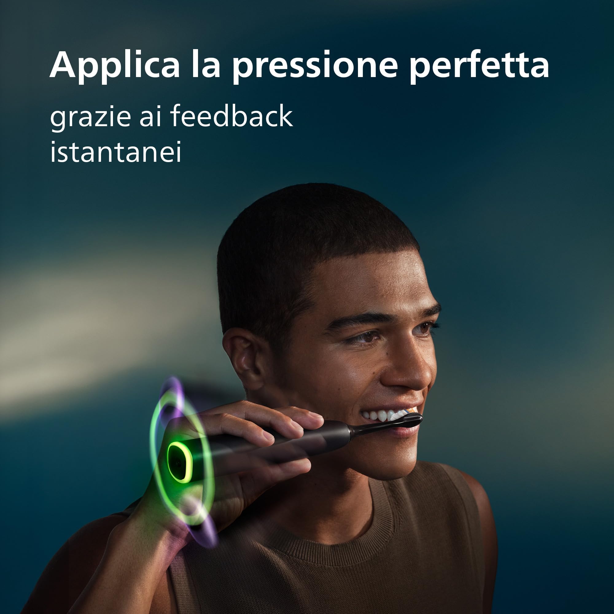 Philips Sonicare Next-Generation DiamondClean 8500 Spazzolino elettrico - con Feedback di pressione, 18 impostazioni, nero, HX8514/12