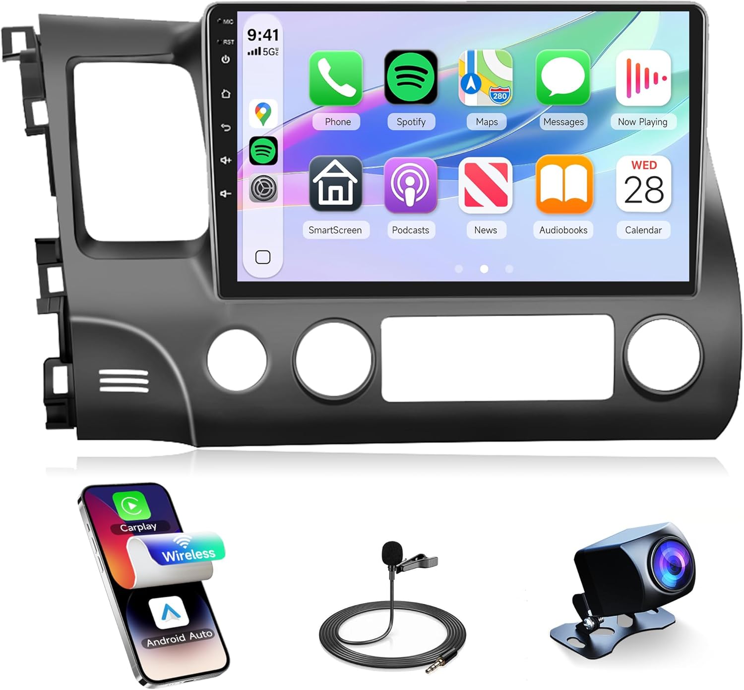 8Core Android car radio for Honda Civic 2006-2011, 10.1" car infotainment