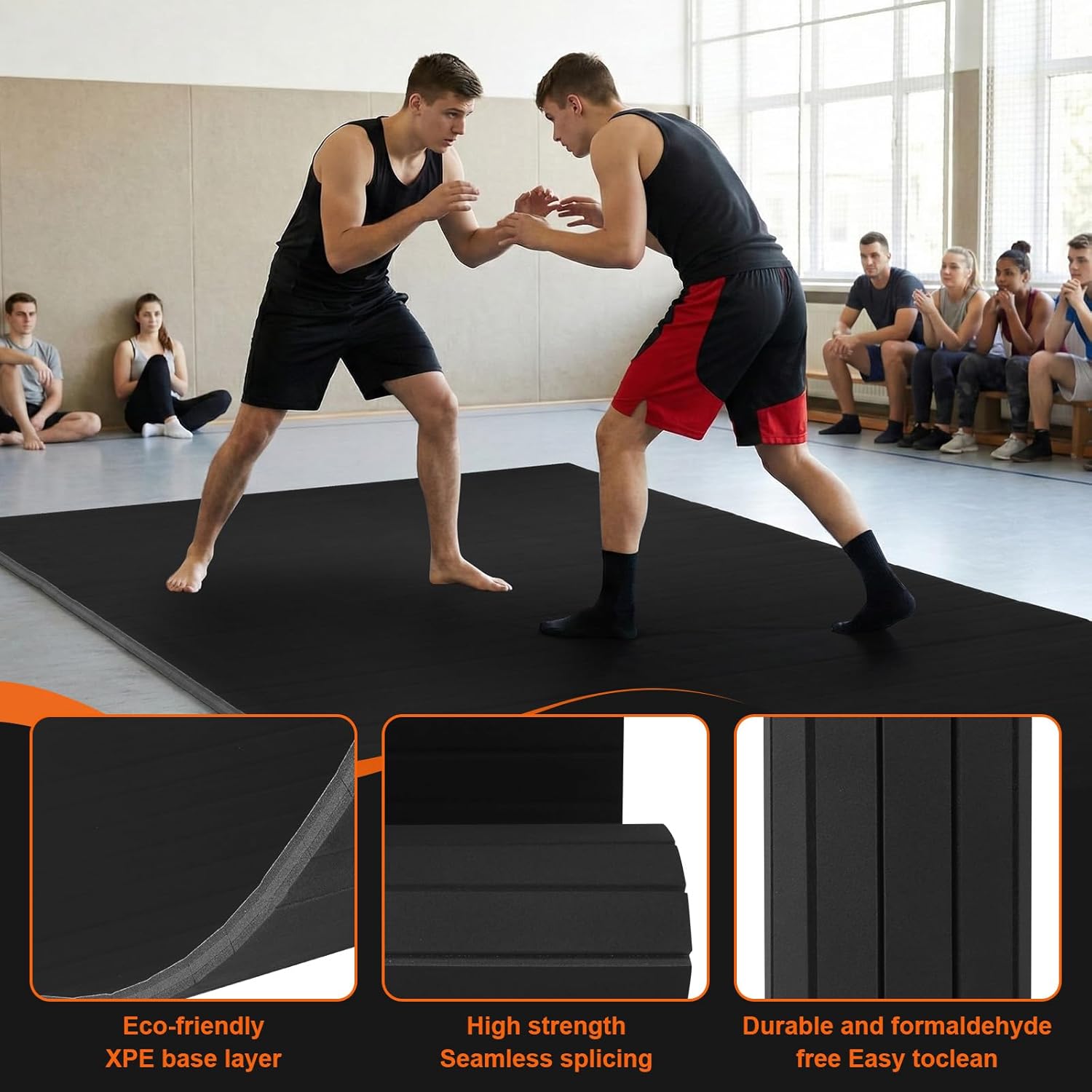 Generic Thick Workout Mats 118.11x59.06x1.18inch Indoor Extra Large Exercise Mat with Non-Slip Surface for Yoga Pilates MMA Grappling Martial Arts Boxing