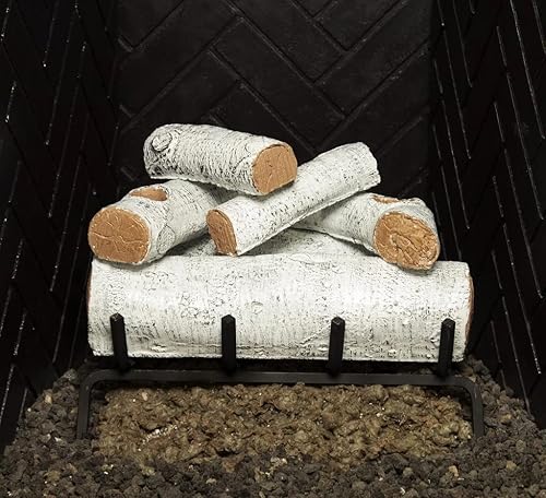 Miniatura 6 de Troncos de gas cerámico  Ventilado  Solo gas natural  Peterson Real Fyre  RH Peterson  consin quemador (solo registros, sin quemador, roble