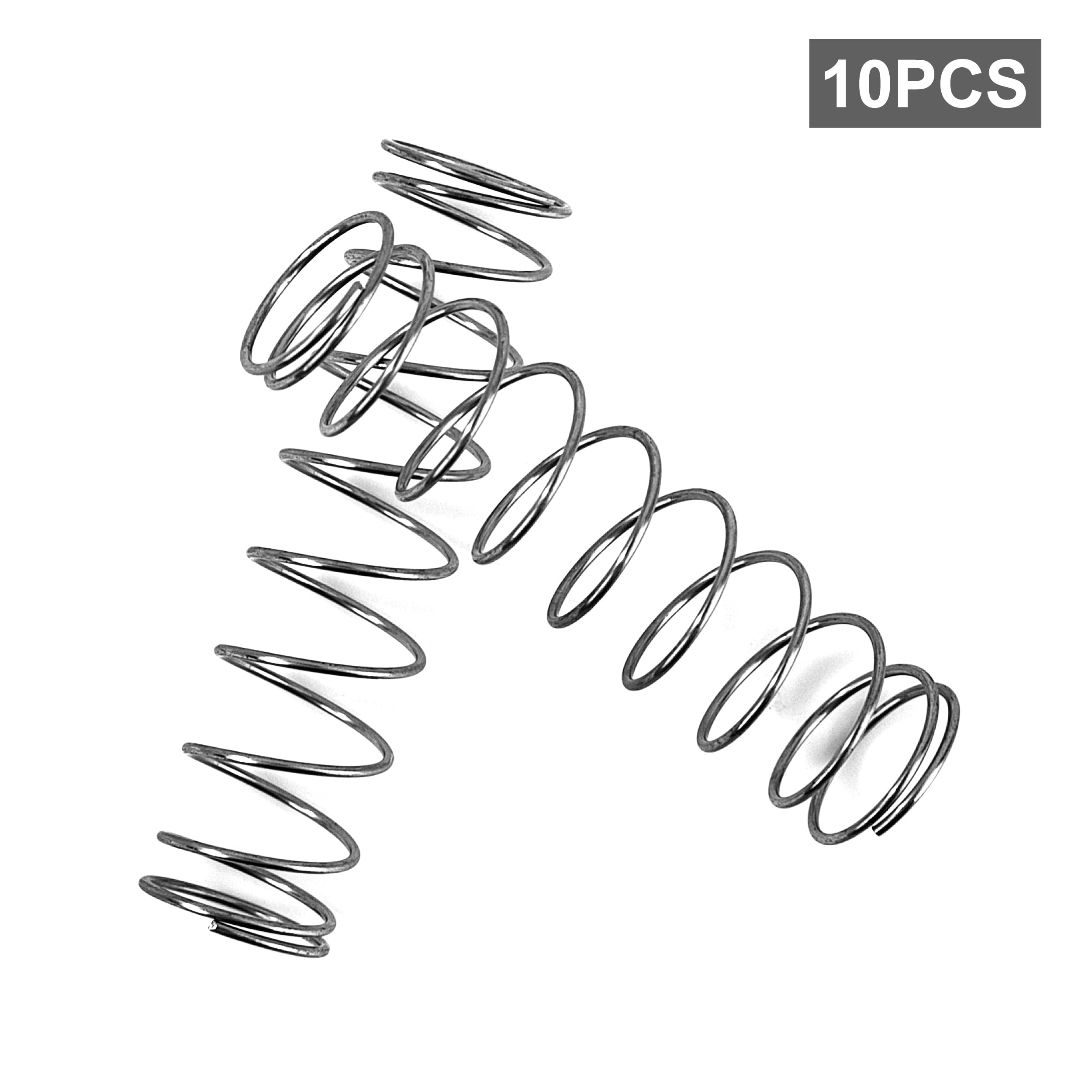 Druckfedern 4er Set – Edelstahl 304, 45 Mm Länge, Ø 0,9 Mm Draht, Max. Kraft 0,81 Kg, Innen-Ø 12 Mm