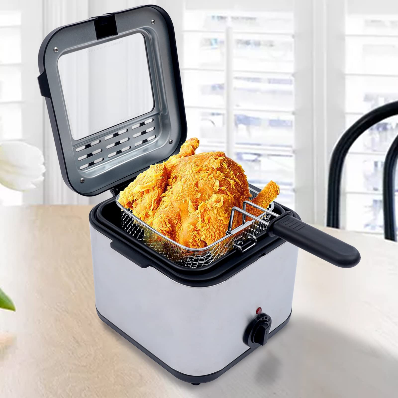 Amazon.com: Stainless Steel Deep Fryer for Home 1000W Electric