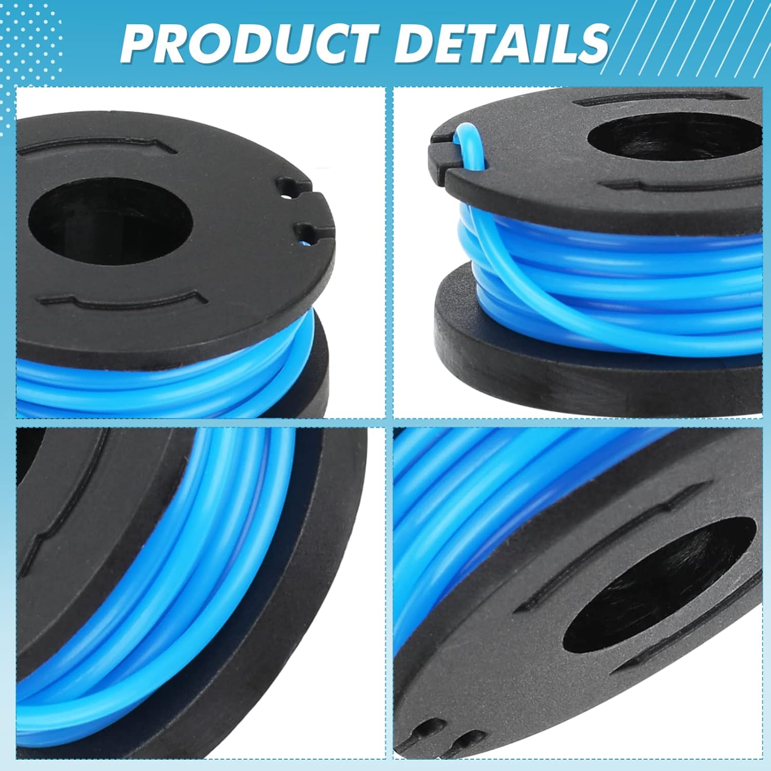 71-85937 8Ft 0.065" Replacement Trimmer Line Spool Compatible with Craftsman 071-74815, 071-71816, 071-74324 String Trimmer Weed Eater,Auto Feed Spool Twisted Spiral Line 10 Pack