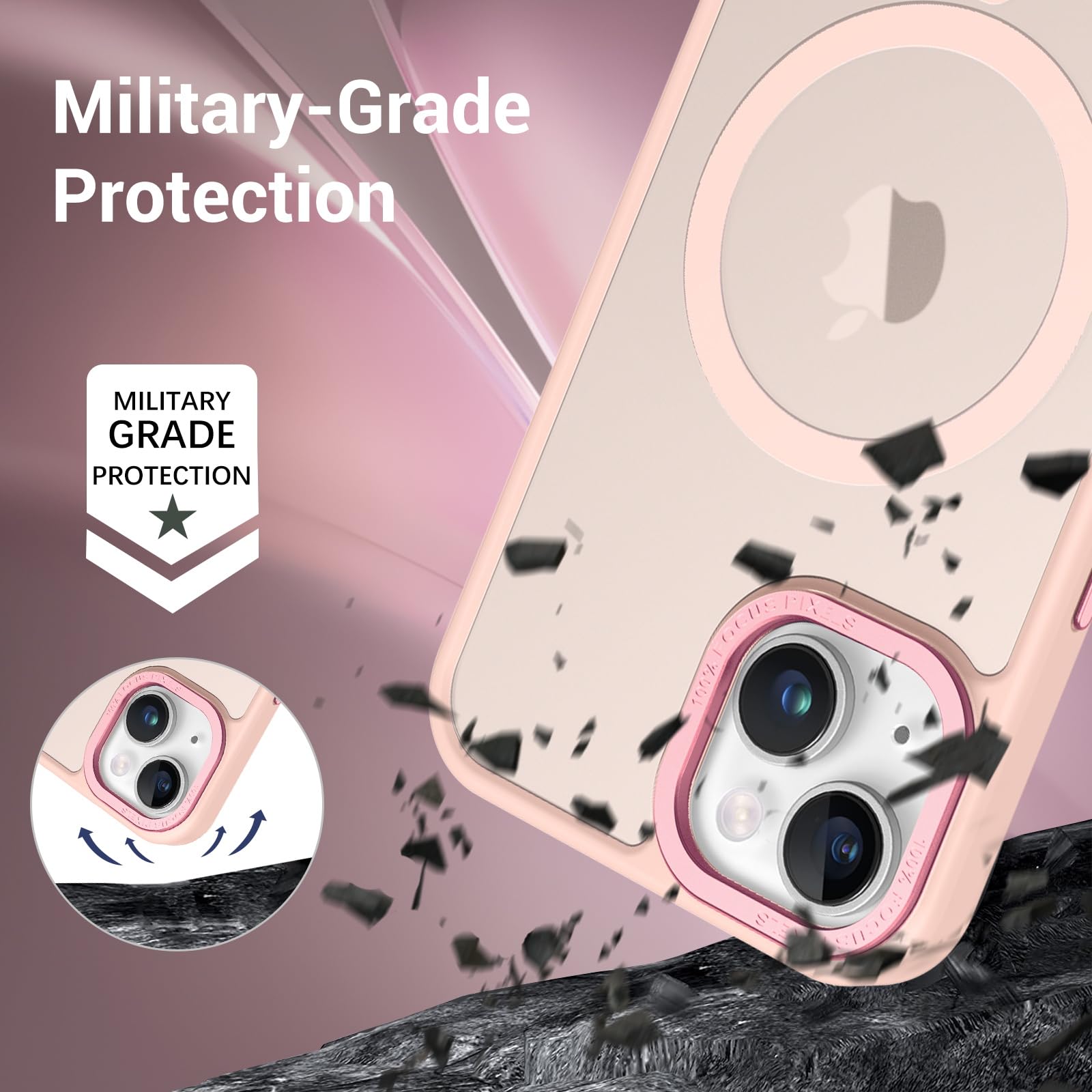 GaoBao Cover per iPhone 14 Pro 6,1 [Compatibile con Magsafe] Custodia Opaco Magnetica Sottile e Traslucida, Protezione Antiurto e Antigoccia, Protettiva Anti-Impronta (Verde Scuro