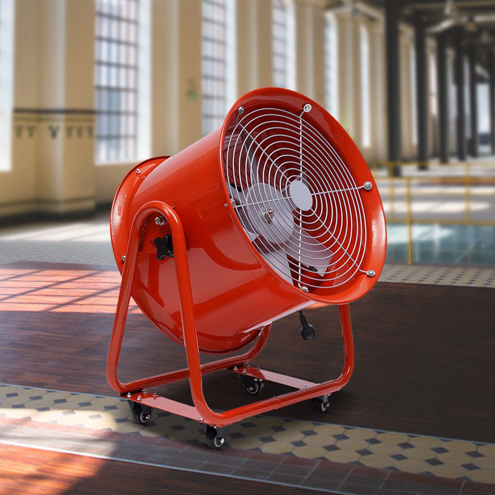 Futchoy Baugebläse ​Baulüfter Axialventilator 18.5'' Gebläse Bauventilator Industrie Rohrventilator für Fabriken Keller Werften usw Bauventilator