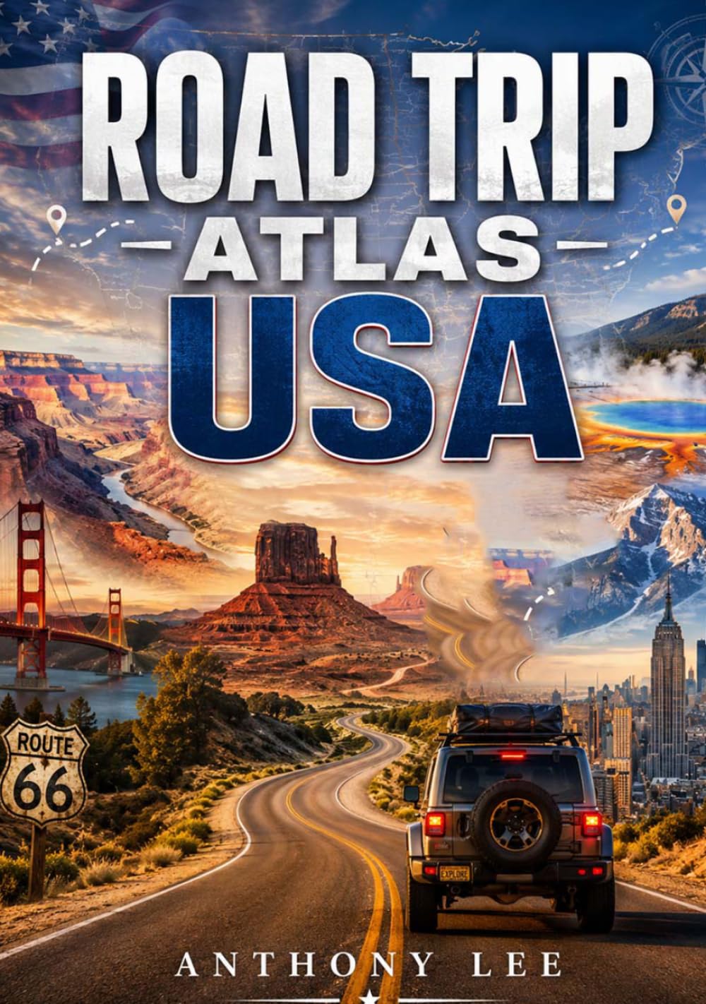 Road Trip Atlas USA: Detailed Maps with Scenic Routes, Itineraries, Points of Interest and Travel Planning Tools for Structured Road Trips