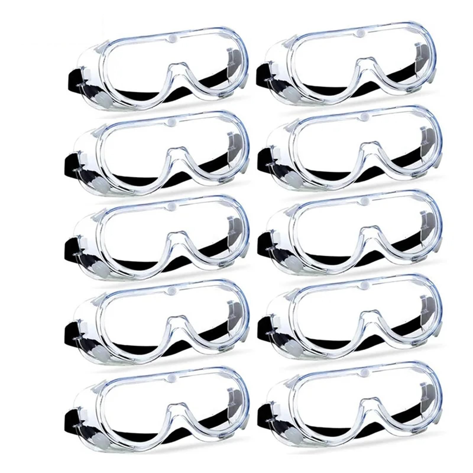 Schutzbrille Arbeitsschutzbrille Antibeschlag-Schutzbrille mit klaren Gläsern, weitem Sichtfeld, verstellbarem Schutz