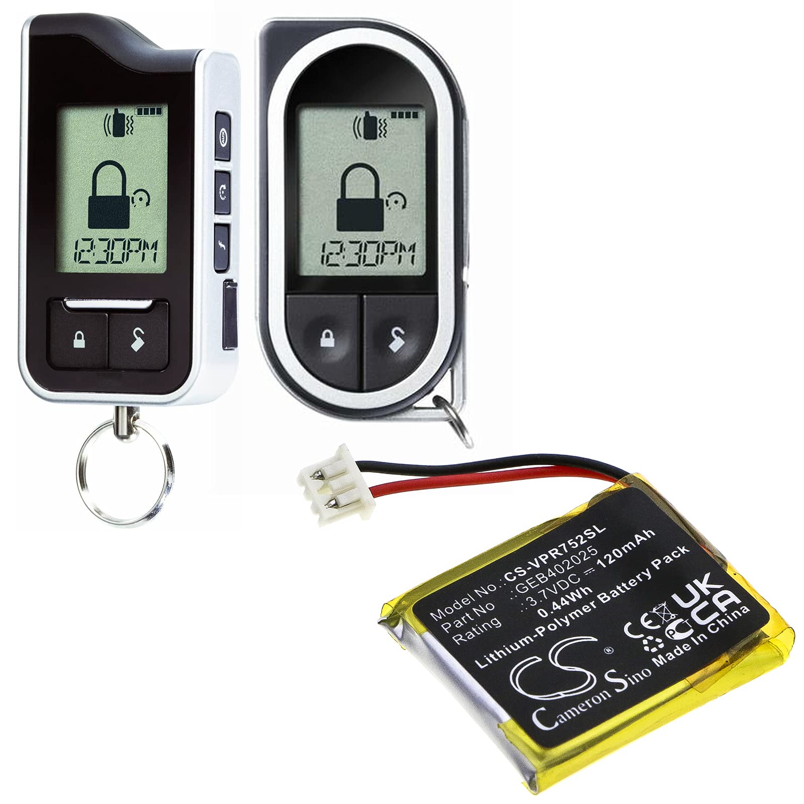 CS Cameron Sino Remote Start and Entry Systems Battery, 120mAh / 0.44Wh Li-Polymer Replacement Battery Compatible Fit for JFC 7752, JFC 7941