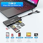 7 in 3 Multi Memory Card Reader - USB C Lighting USB3.0 Multi Card Reader for SD TF CF XD MS,SD Card Reader Adapter for for Phone/Pad/MacBook/Samsung/PC Plug and Play Read/Write 5Gbps