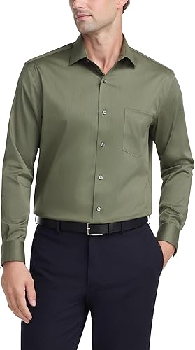 Miniatura 27 de Van Heusen Camisa de vestir para hombre, ajuste regular, cuello flexible, elástica, sin arrugas