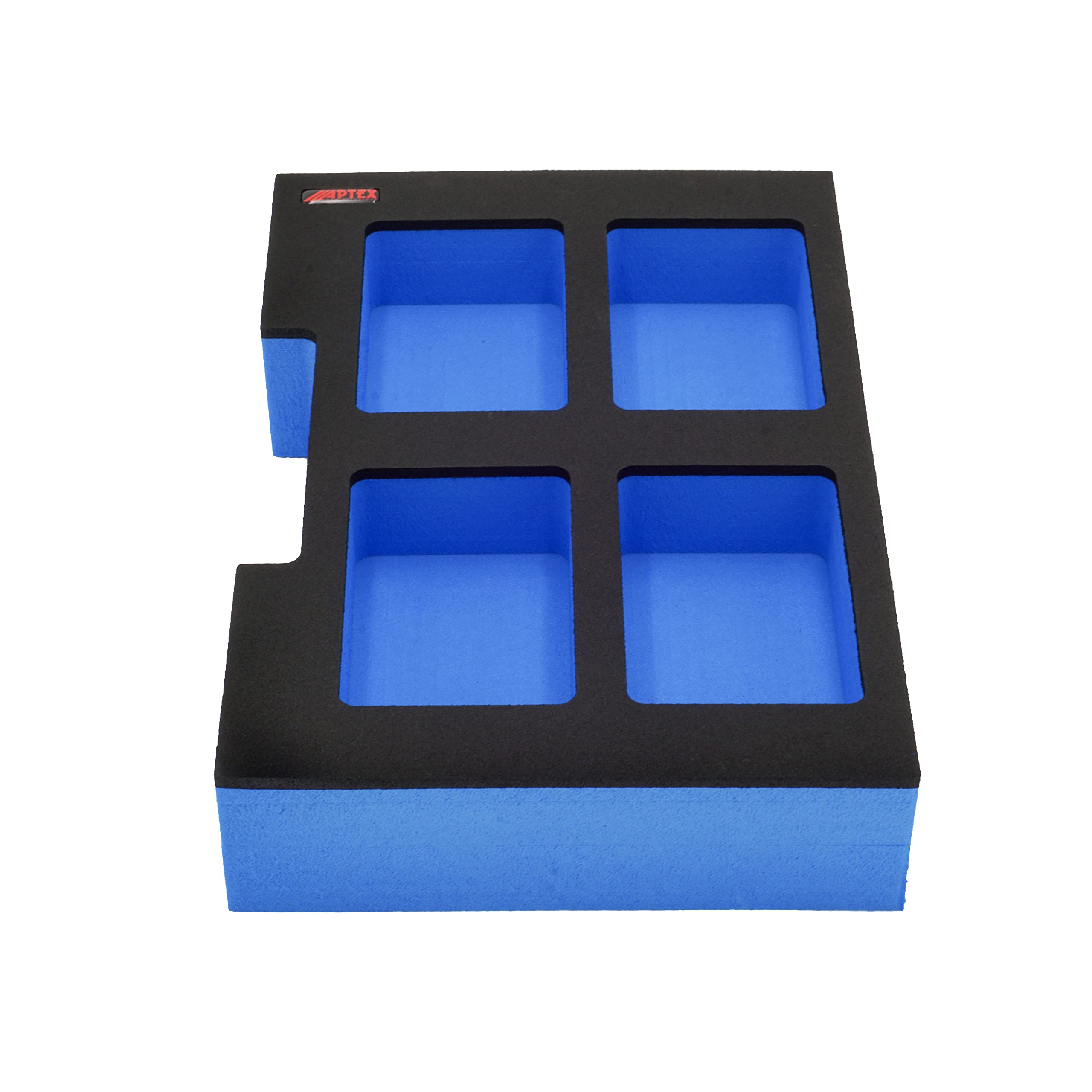 APTEX Schaumeinlage passend für 4x Bosch Akkus GBA 18V (kein ProCore) für halbe Bosch L-Boxx