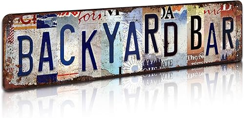 Miniatura 23 de Letrero de metal retro con texto en inglés «The 19th Hole – Arte de pared rústico con temática de golf vintage para bar, cueva de hombre, garaje,