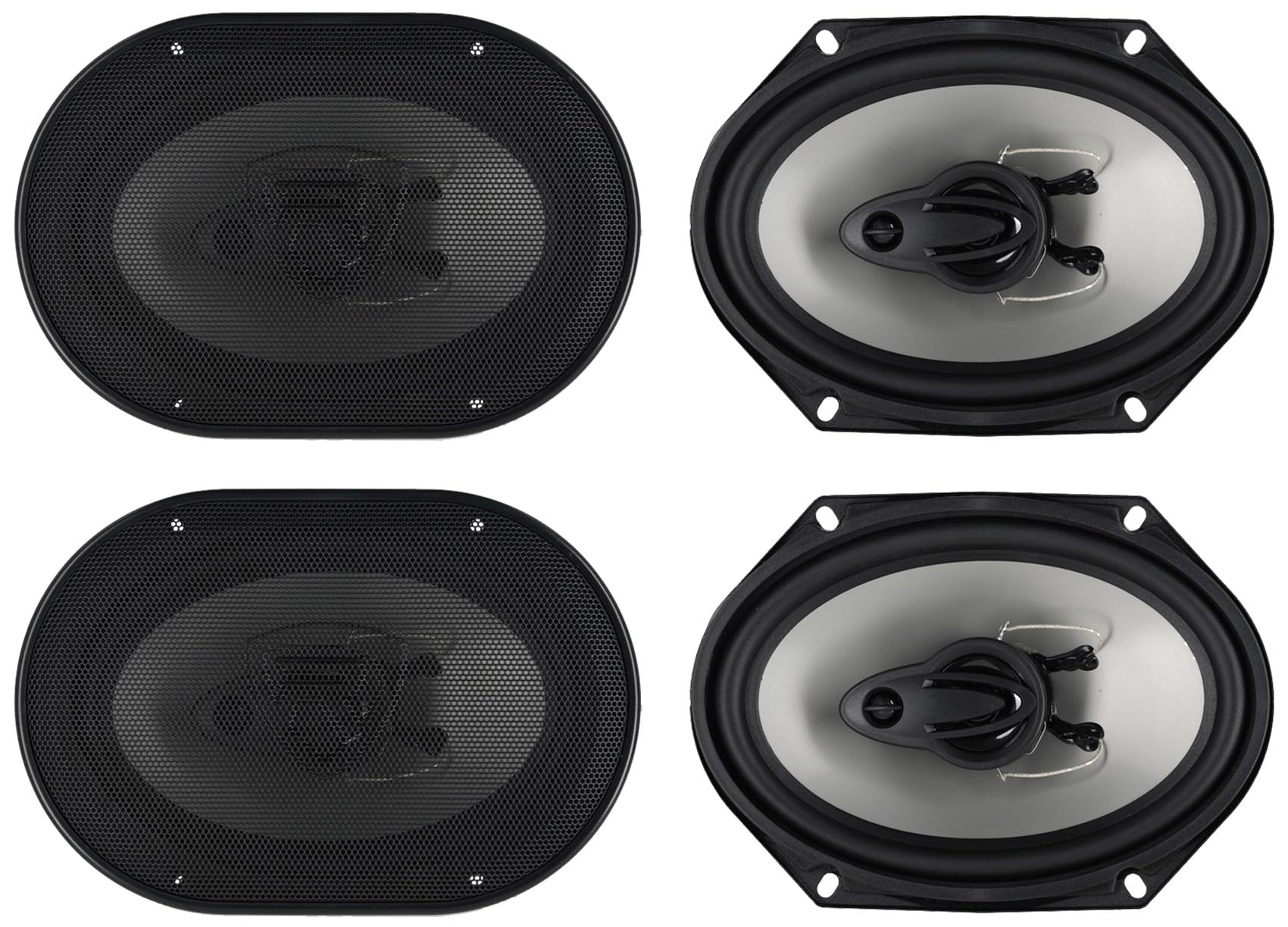 Amazon.co.jp: Rockville (4) RV68.3A 6x8 3ウェイカースピーカー 1800