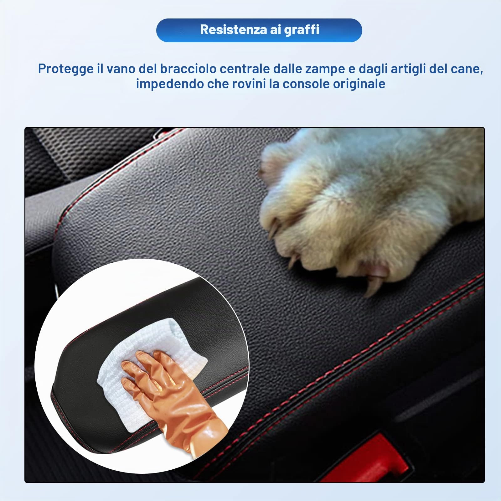 CDEFG Compatibile con VW Golf 7 7.5 MK7 GTI GTD GTE Copertura per Bracciolo Coperchio di Protezione della Scatola per Parti Console Centrale Guscio decorativo del bracciolo Accessori per Auto